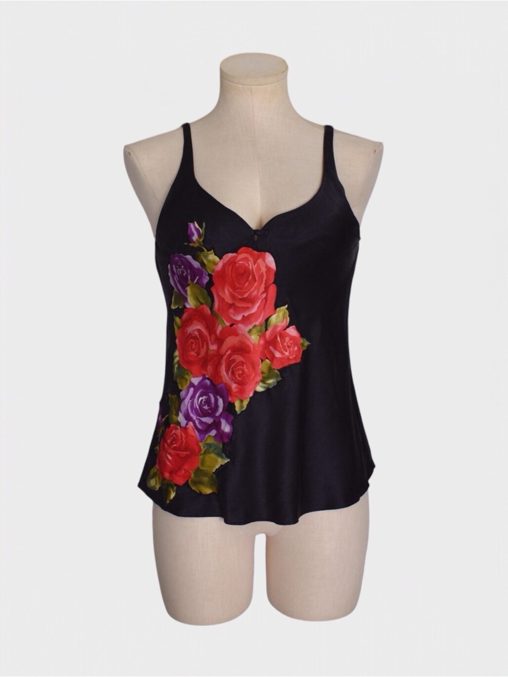 Victorias Secret Vintage 90s Silk Floral Cami Tank Top